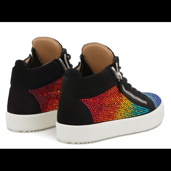 giuseppe zanotti BNIB rainbow crystal midtops - Picture 6 of 9